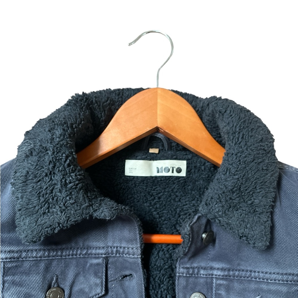 Dark Blue Sherpa Jean Jacket - image 3